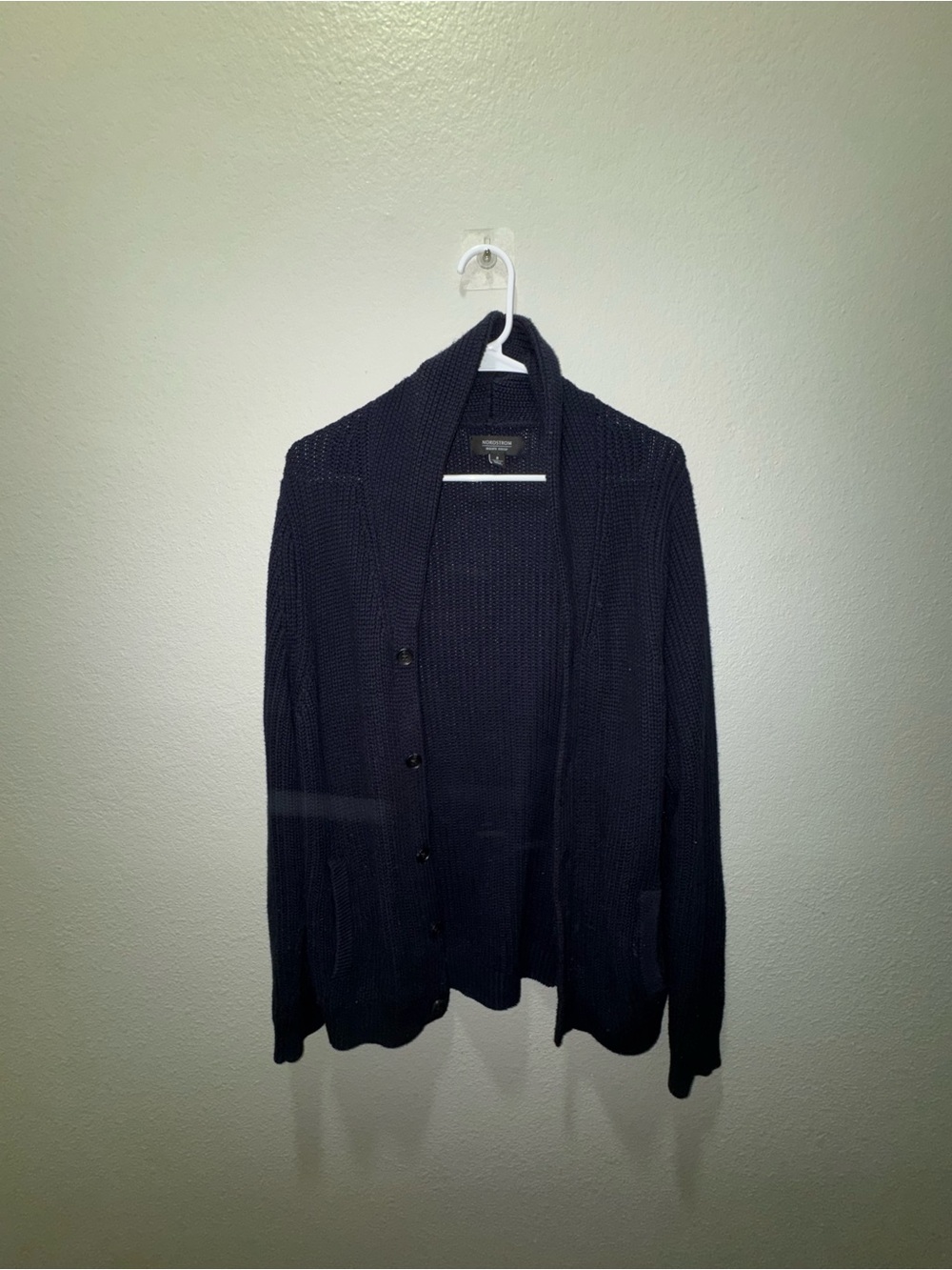 Nordstrom Men's Shawl Collar Cardigan Sweater - Dark Navy